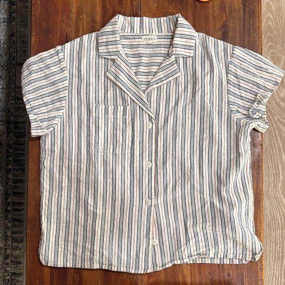 Striped Short Sleeve Pajama Set - Picture 4 of 4